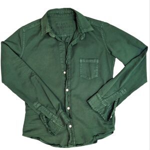 Frank & Eileen Dark Green Distressed Shirt